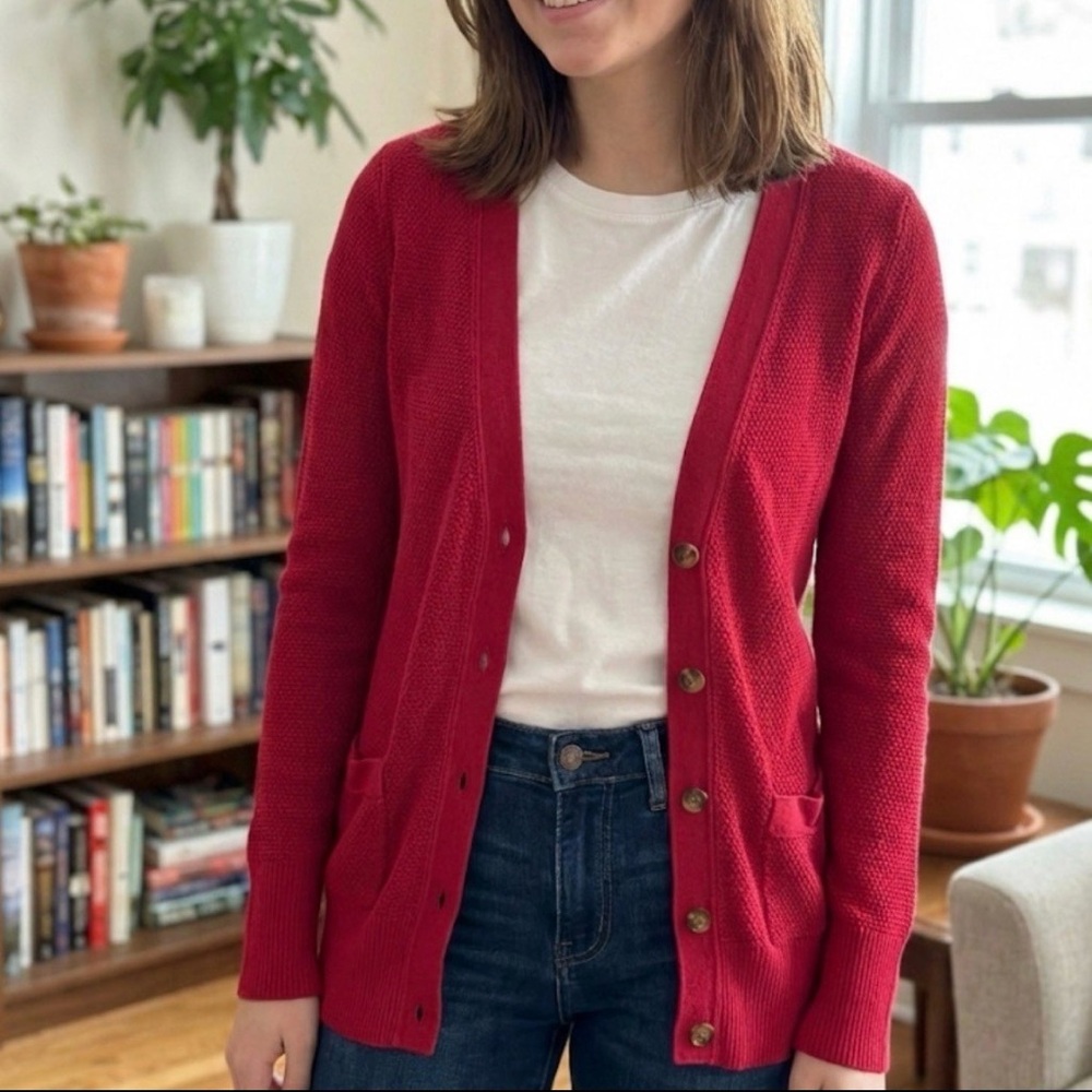Mossimo Supply Co. Cherry Red Cardigan